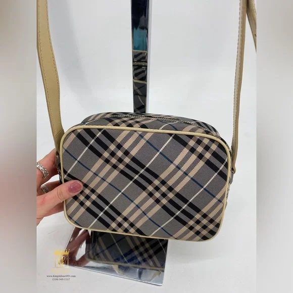 BURBERRY BLUE LABEL メッセンジャーバッグ BURBERRY BLUE LABEL Nova Check Canvas & Leather Tote Hand
